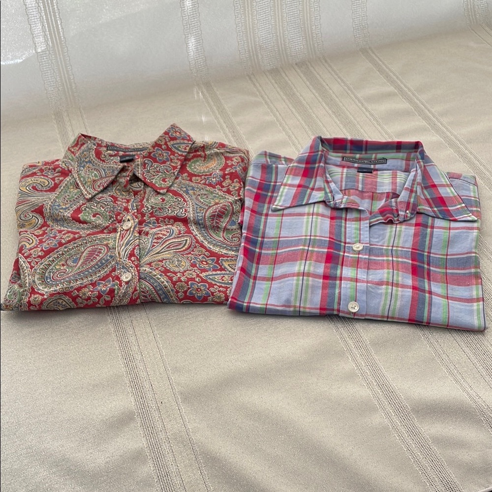Ladies multicolored shirts  a set of 2 American Living